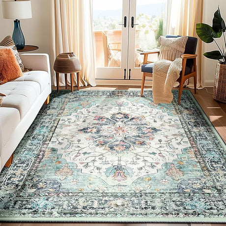 5x7 Area Rugs 5x7, Washable Rug, Non-Slip, Rugs for Living Room, Kitchen Rugs, Rugs