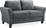 Watford Loveseat with Rolled Arms, Blue