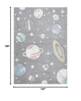 SAFAVIEH Carousel Kids Collection Area Rug - 10' x 14', Grey & Lavender, Non-Shedding & Easy Care, Ideal for High Traffic Areas for Boys & Girls in Playroom, Nursery, Bedroom (CRK103F)