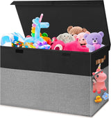 Toy Box, Collapsible Sturdy Storage Chest With Lids, Kids Toy Chest Storage Organizer