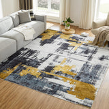 Machine Washable Rug 5'x7' Abstract Washable Area Rugs for Living Room Non Slip Rugs for Bedroom