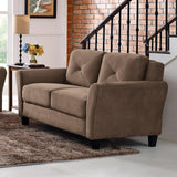 Solutions Harrington Loveseat Microfiber Brown