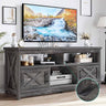 Farmhouse TV Stand for 65 inch TV with Power Outlet, Rustic Entertainment Center