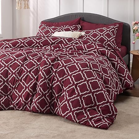 Full Comforter Set 7 Pieces - White Quatrefoil Comforters Full Size