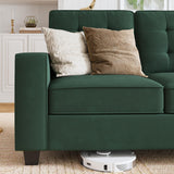 Velvet Sectional Couch with Storage U Shaped Couch with Chaises for Living Room,