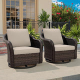 4 Pieces Outdoor Patio Conversation Furniture Set - 55" PE Rattan Sofa | Coffee Table