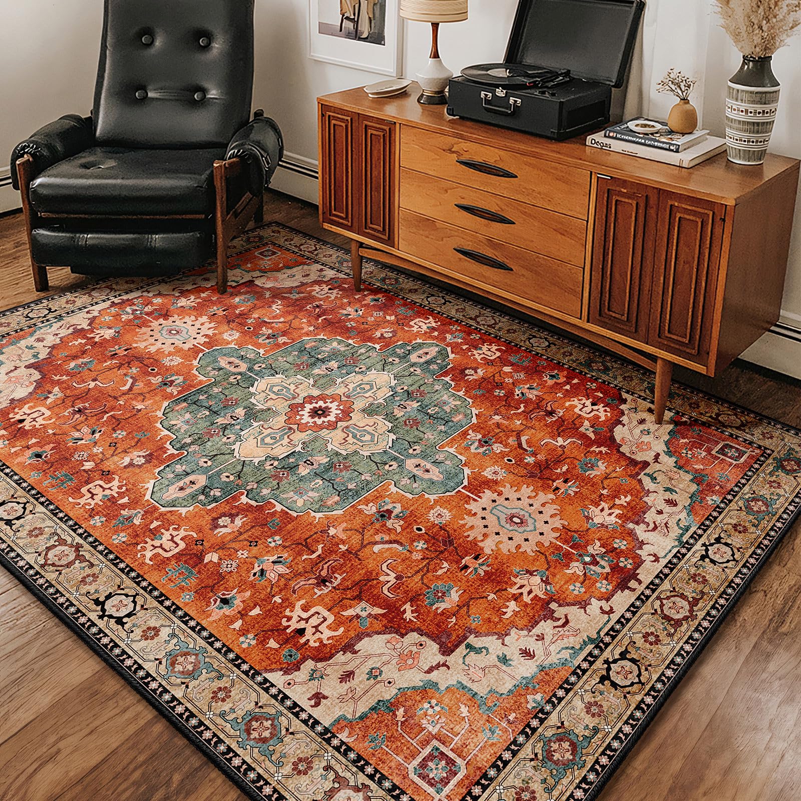 Boho Rug 3x5,Washable Area Rugs for Bedroom Living Room Kitchen