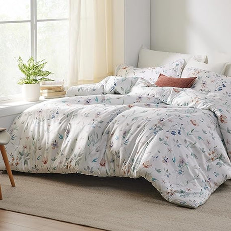 Floral Comforter Set - Queen Bedding Botanical Bed Comforter Queen Set