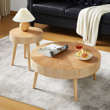 2-Piece Modern Farmhouse Living Room Coffee Table Set