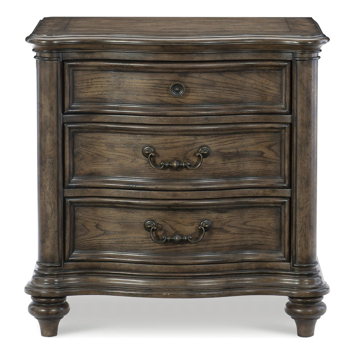 Valtellina Nightstand, Brown Oak