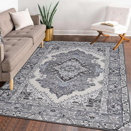 Area Rug 6x9 - Rug for Living Room Bedroom Non-Slip Machine Washable Rug, Vintage