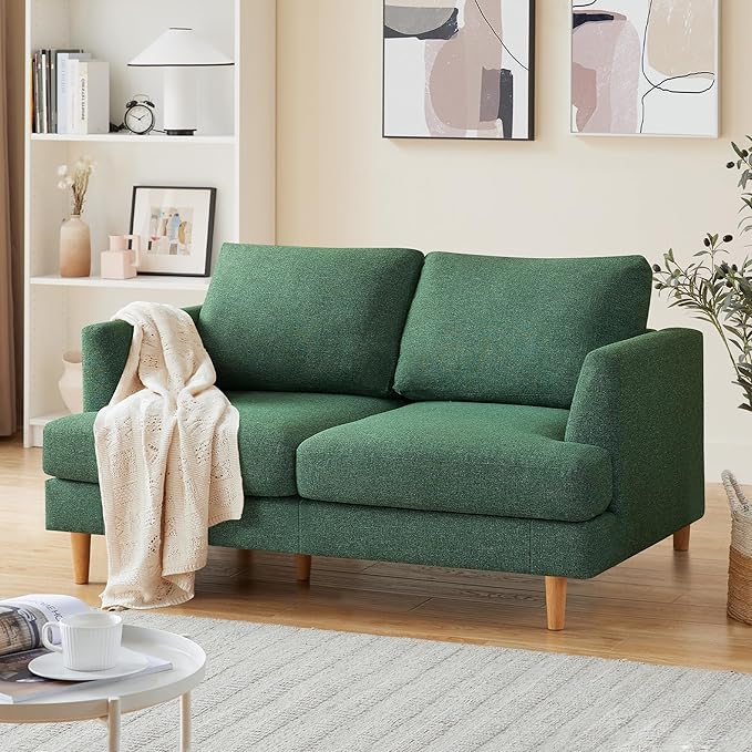 Loveseat - Mid Century Modern 65" Sofa, 2-Seat Upholstered Couch
