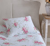 Queen Comforter Set, Reversible Cotton Bedding with Matching Shams, Elegant Floral