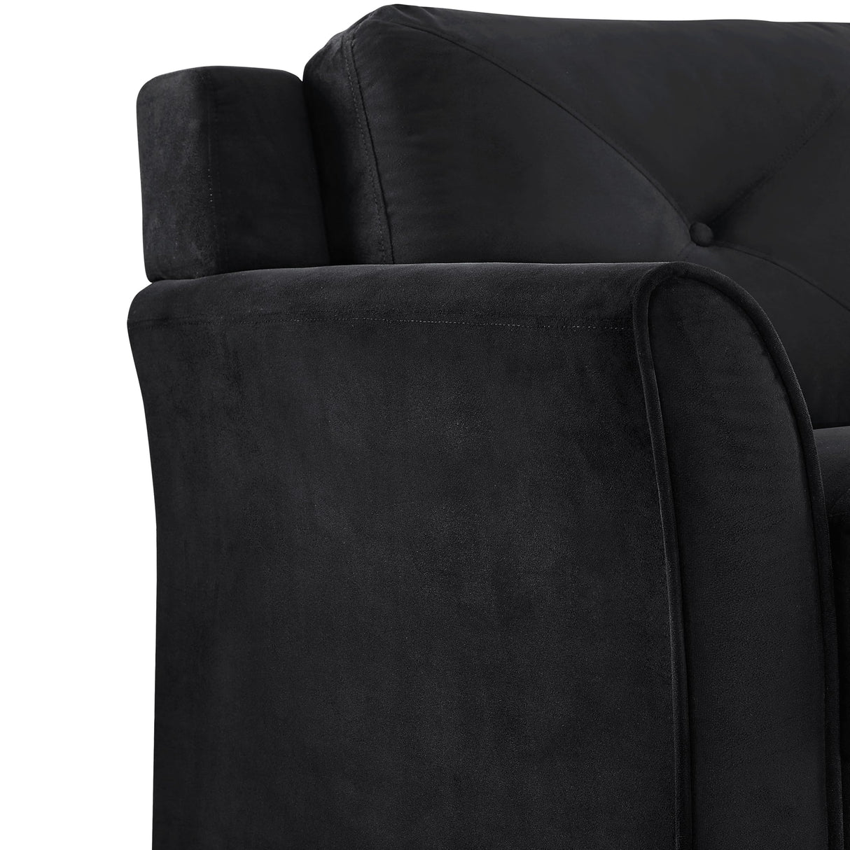 Lifestyle Solutions Harrington Arm Chair Microfiber Black