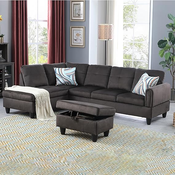 Couches for Living Room L Shaped Couch Upholstered Futon Sofa