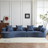 Braebt 126" Comfy Upholstered Cloud Couch, 5-Seater Sofa Couches