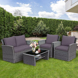 Furniture Set, All Weather Outdoor Sectional Rattan Sofa Set