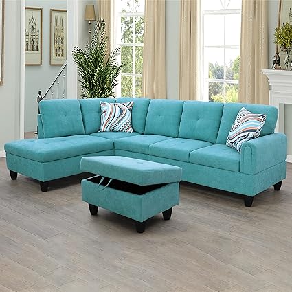 Couches for Living Room L Shaped Couch Upholstered Futon Sofa Comfy