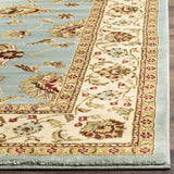 Lyndhurst Collection Accent Rug - 4' x 6', Blue & Ivory, Traditional Oriental Design,