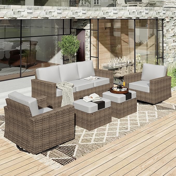 Patio Conversation Sets with 4.92" Wide Armrests