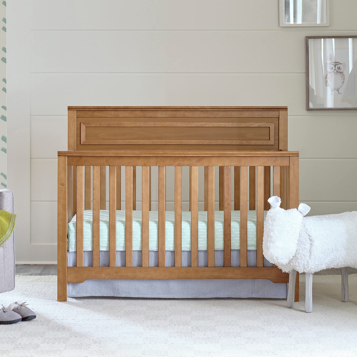 4-in-1 Convertible Crib in Chestnut