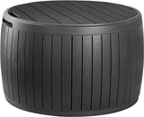 Circa 37 Gallon 3-in-1 Patio Deck Storage Box Ottoman Organizer Container