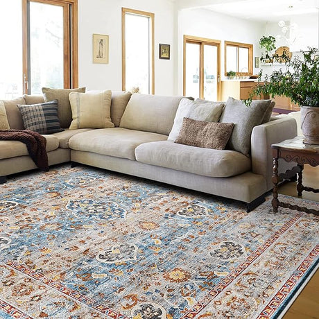 Washable 8x10 Area Rugs: Rugs for Living Room Ultra Soft Carpet for Bedroom Waterproof