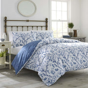 Comforter Set, Reversible Cotton Bedding, Includes Matching Shams