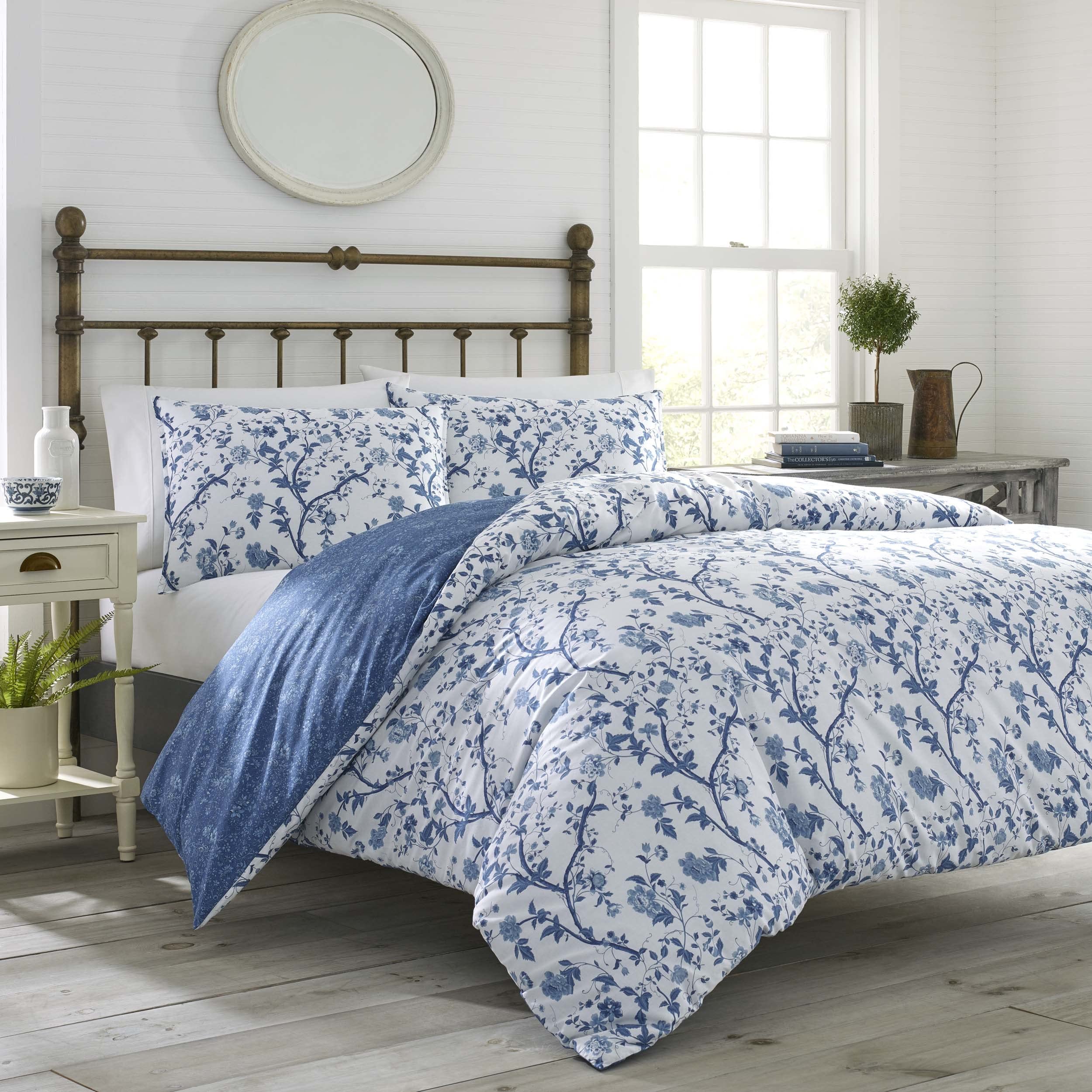 Comforter Set, Reversible Cotton Bedding, Includes Matching Shams