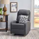 Knight Home Avaa Recliner, Dark Grey + Black