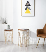Genevieve Nesting Tables, Gold & Natural
