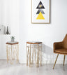Genevieve Nesting Tables, Gold & Natural
