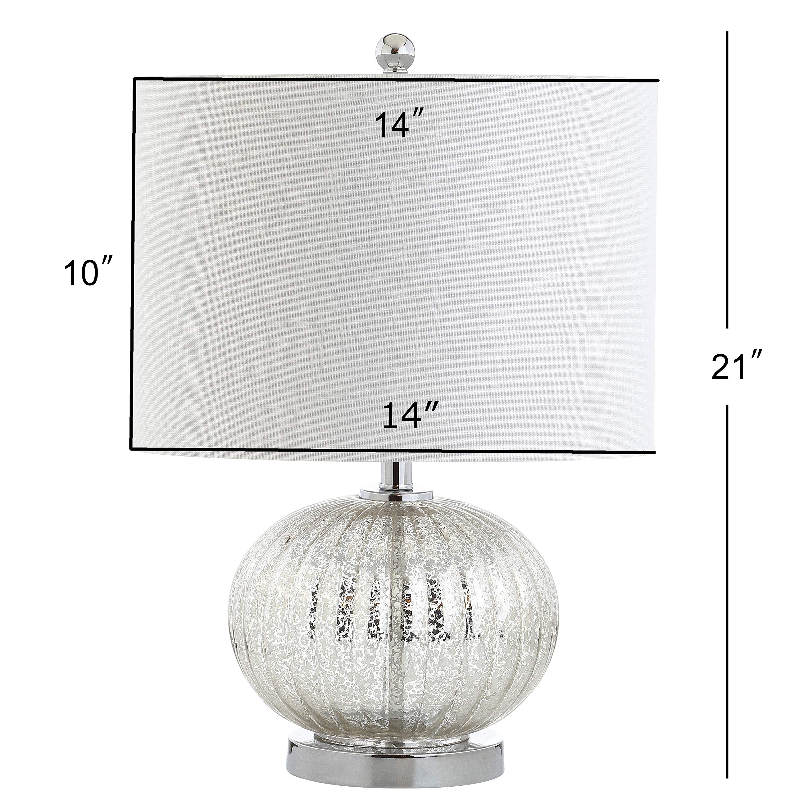 JYL4015A Judith 21" Mercury Glass LED Table Lamp Contemporary Transitional Bedside