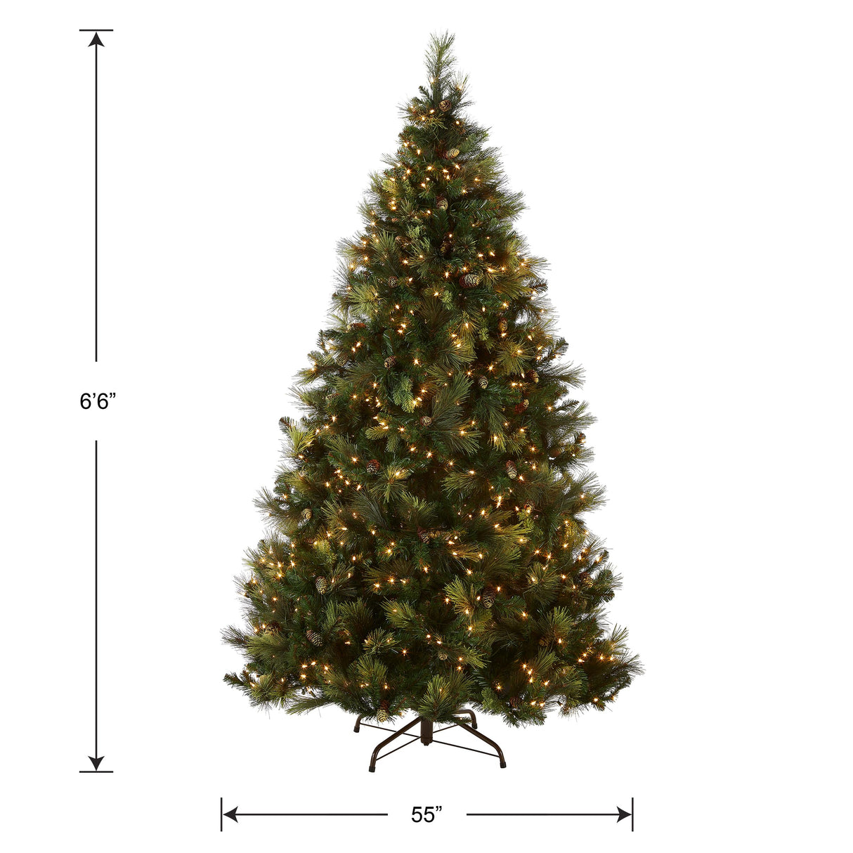 Company 'Feel Real' Pre-lit Artificial Christmas Tree | Includes Pre-strung White Lights