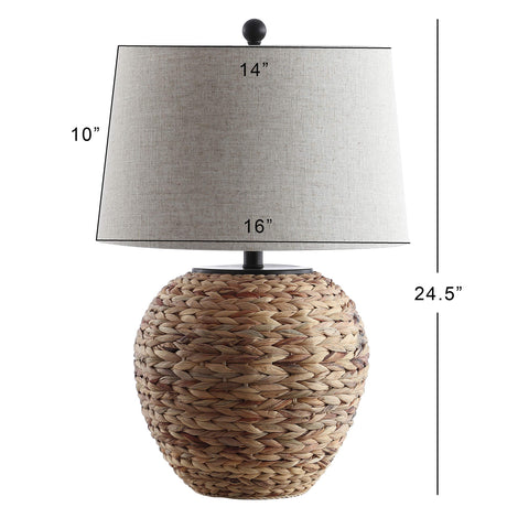 JYL6501A Alaro 24.5" Banana Leaf Basket LED Table Lamp Coastal Cottage Industrial Bedside Desk