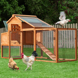 79" Chicken Coop Hen House Wooden Chicken House Poultry Cage