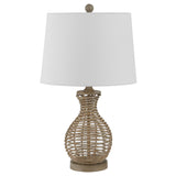 Lighting Collection Flora Farmhouse Rustic Coastal Natural Seagrass 24-inch Bedroom