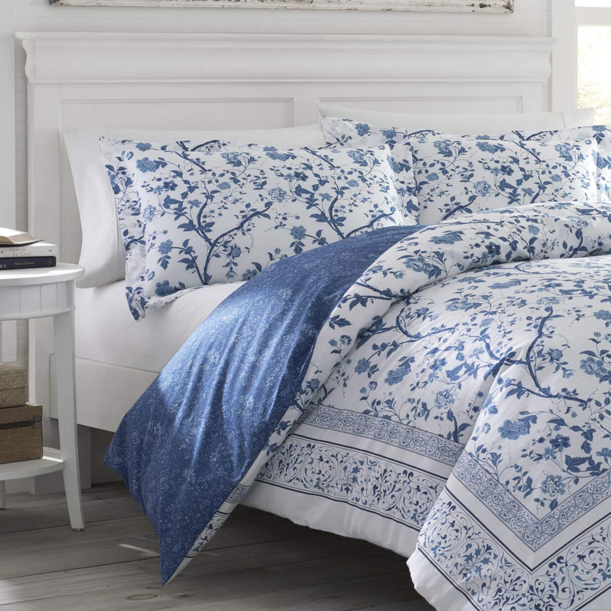 King Comforter Set, Cotton Bedding with Matching Shams & Bed Skirt, Stylish Home Decor