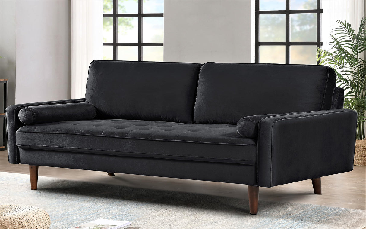 Velvet 70" Sofa Couch, Iconic Mid-Century Style Living Room Furniture with Contemporary Silhouette,