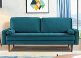 Velvet 70" Sofa Couch for Living Room, Classic Mid-Century Style with Modern Silhouette