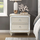 Abney 2-Drawer Nightstand, Champagne