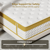 Cooling Gel Memory Foam Hybrid Mattress, 12 Inch Queen Size Mattress in A Box