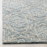 8x10 Abstract Area Rug - Handmade Wool in Blue & Grey