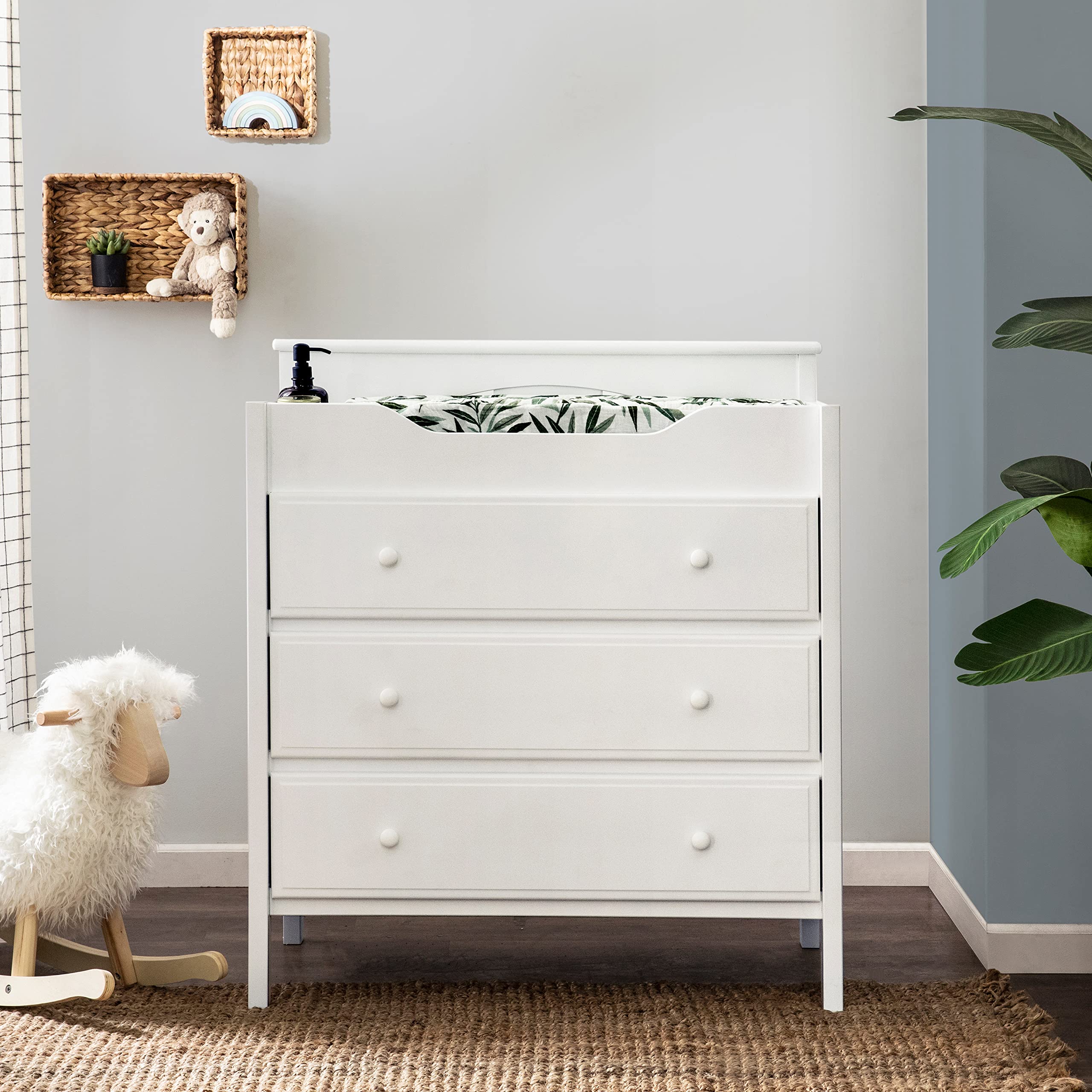 Jayden 3-Drawer Changer Dresser in White, Greenguard Gold Certified