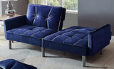 Velvet Loveseat Futon Convertible Sofa Bed for Living Room and Couch