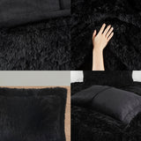 Malea Shaggy Comforter Set, Long Faux Fur Cozy Down Alternative, Modern Casual Ultra