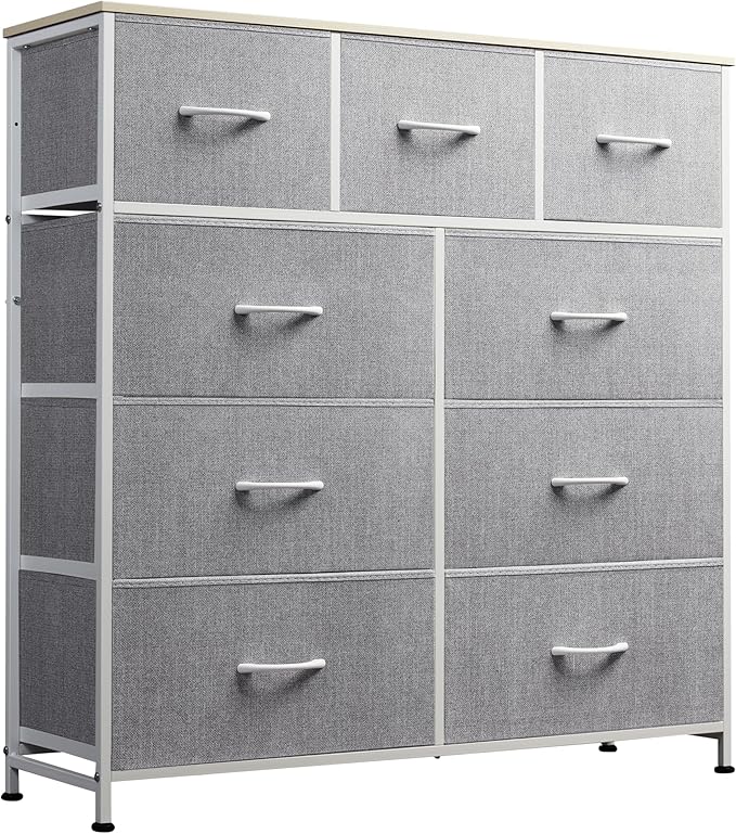 9-Drawer Dresser, Fabric Storage Tower for Bedroom, Entryway, Closet,