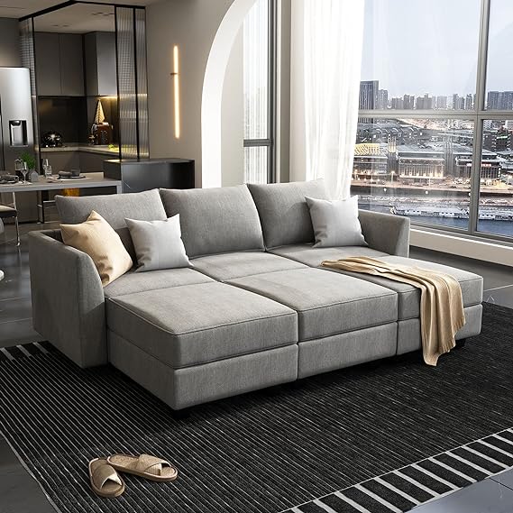 Modern Modular Sectional Sofa Sleeper Couch Living Room U Shape Sofa Couch