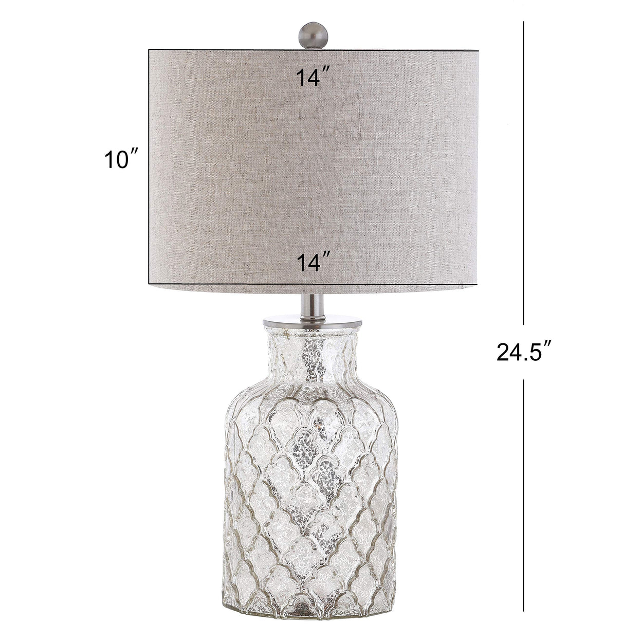 YL1075A-SET2 Set of 2 Table Lamps Alvord 24.5" LED Glass Table Lamp Contemporary