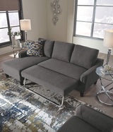 Jarreau Modern Sectional Sleeper Sofa Couch with Chaise Lounge, Gray